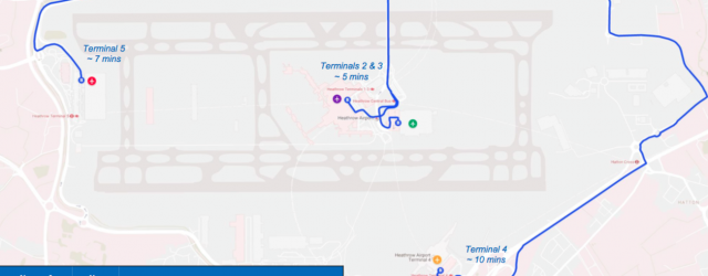 Uber designated spots at Heathrow Airport